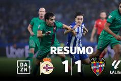 Perdida incrível do Deportivo em cima dos 90' deu ponto a Luís Castro (resumo)
