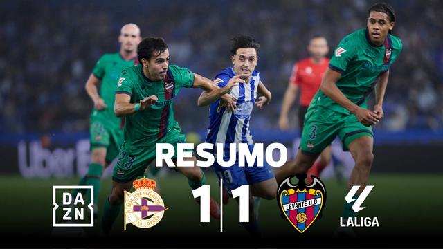 Perdida incrível do Deportivo em cima dos 90' deu ponto a Luís Castro (resumo)