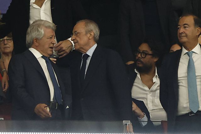 Enrique Cerezo e Florentino Pérez, presidentes de Atlético e Real Madrid, respetivamente (Imago)