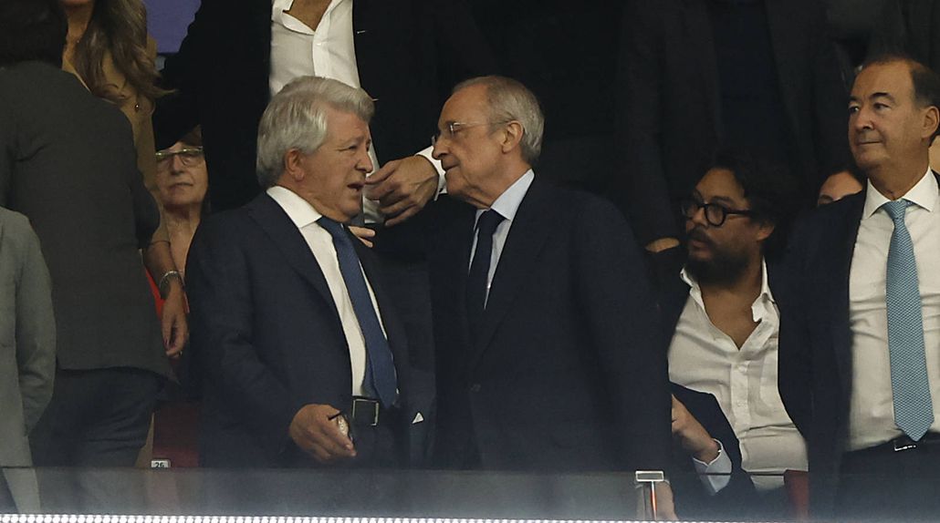 Enrique Cerezo e Florentino Pérez, presidentes de Atlético e Real Madrid, respetivamente (Imago)