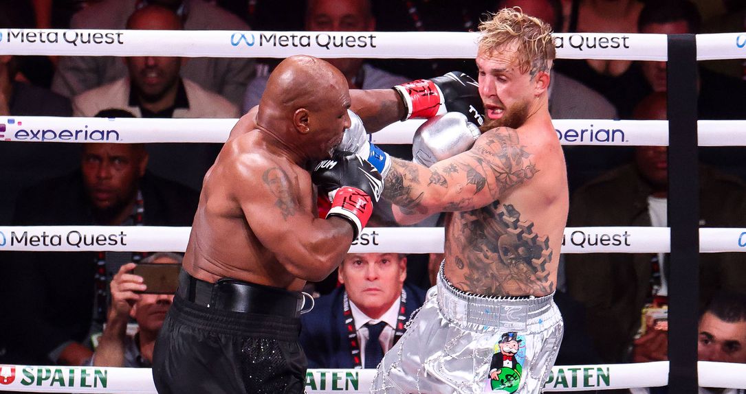 Jake Paul derrotou Mike Tyson ao fim de oito assaltos de dois minutos cada