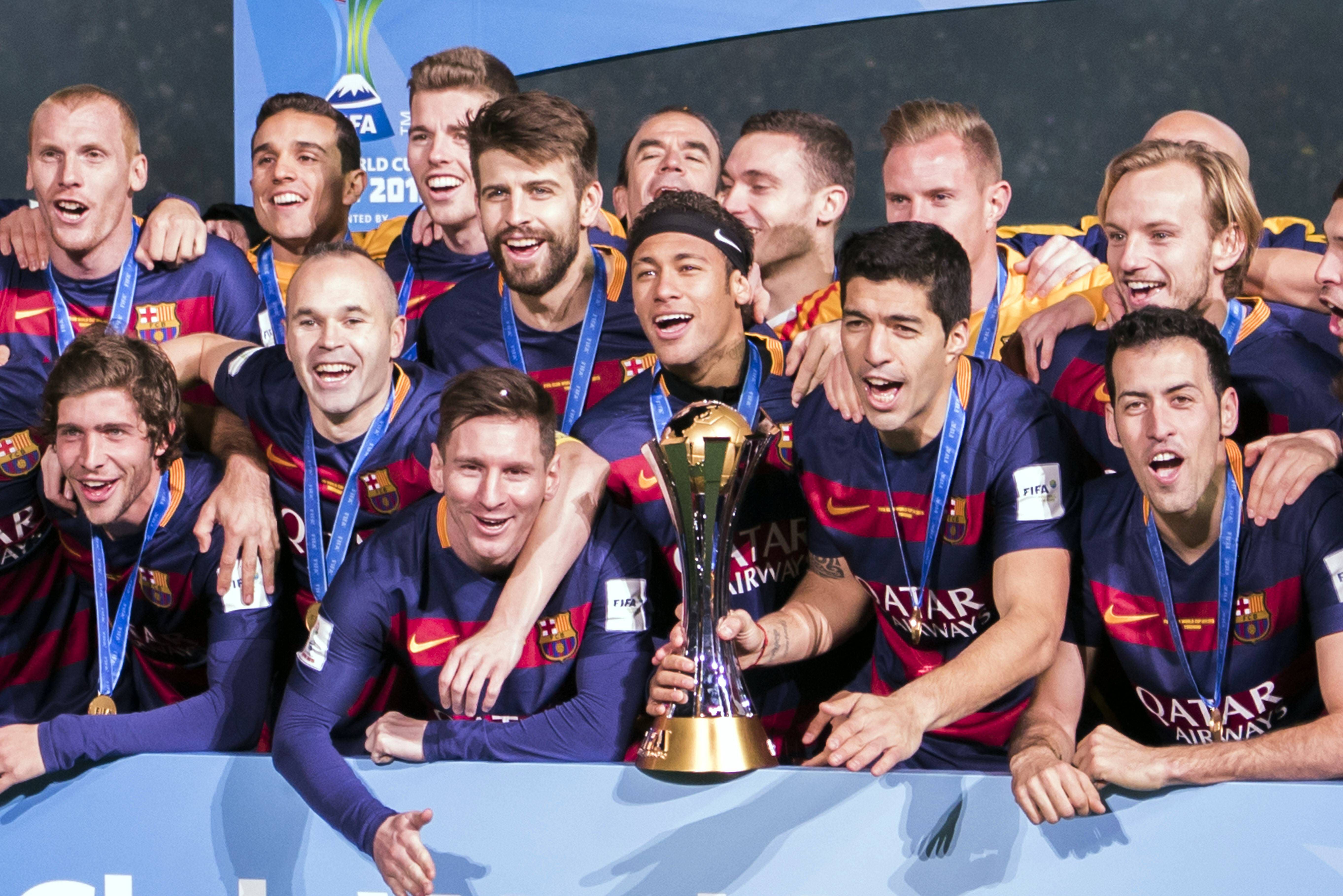 Messi venceu três edições do Mundial de Clubes no Barcelona