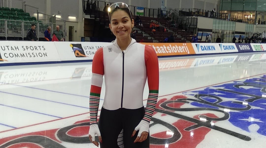 Jessica em Salt Lake City, onde decorre a taça do mundo