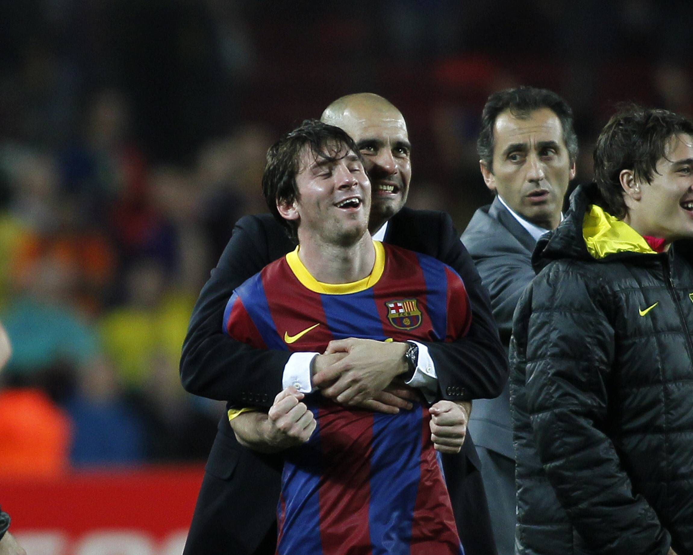 Messi foi orientado por Guardiola no Barcelona