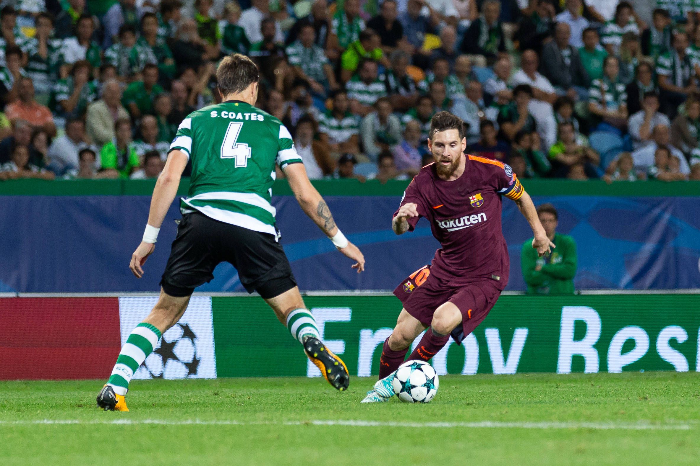 Messi em ação frente ao Sporting e com Coates pela frente