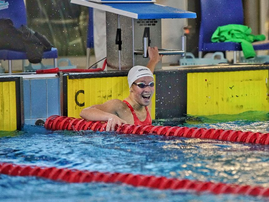 Mariana Cunha melhorou o seu máximo dos 100m mariposa no último dia do Nacional        Fotografia FPN