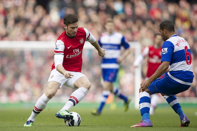 Olivier Giroud jogou no Arsenal de 2012/13 a 2017/18