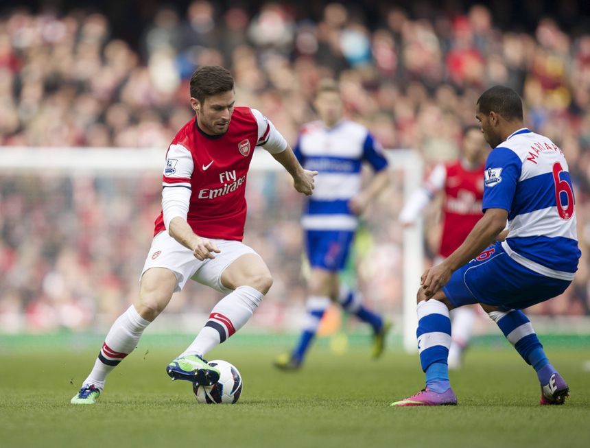 Olivier Giroud jogou no Arsenal de 2012/13 a 2017/18