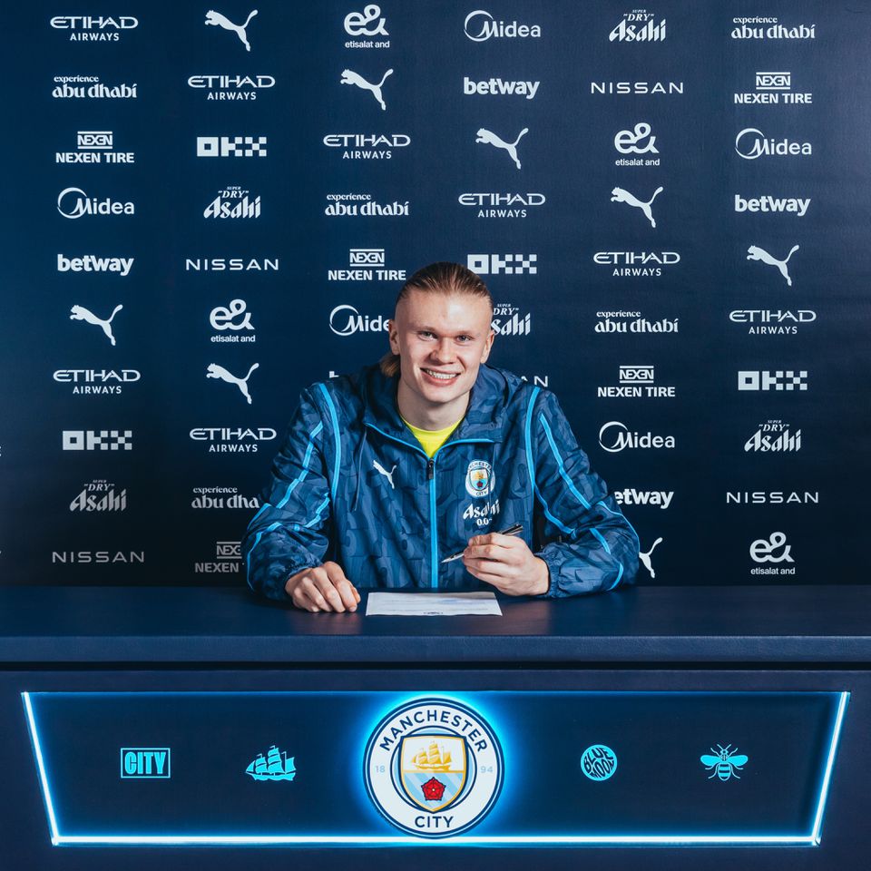 Haaland assinou novo contrato com o Man. City até 2034