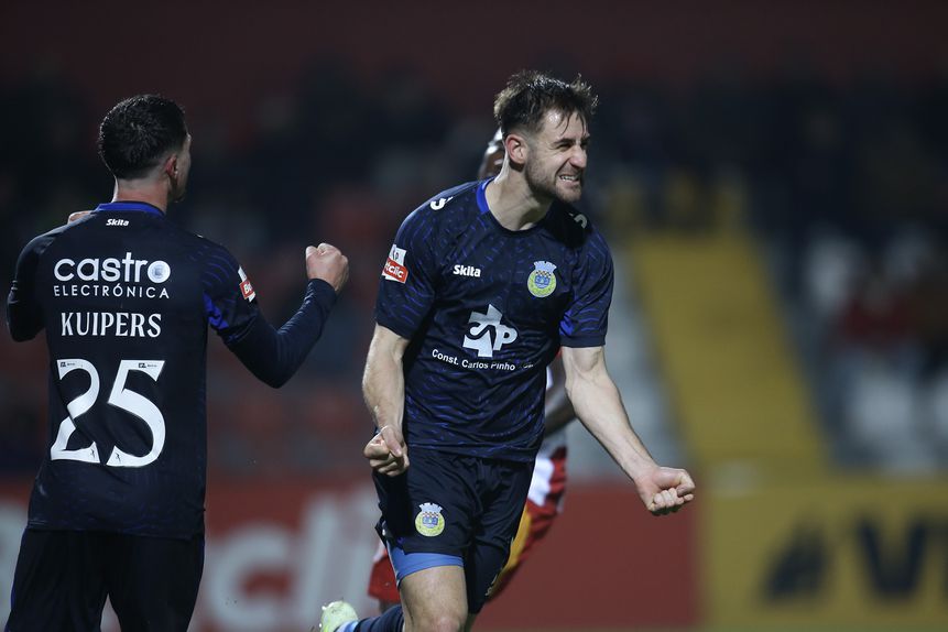 Barbero marcou o único golo do Arouca na vitória sobre o Aves SAD - Foto: MANUEL FERNANDO ARAÚJO/LUSA
