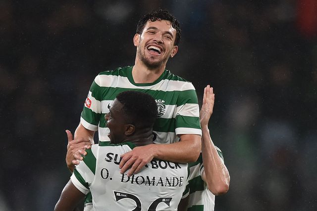 Pedro Gonçalves titular quase dois meses depois de se ter lesionado no 1-1 com o Benfica no dia 5 de dezembro de 2025. De lá para cá, 21 minutos no 2-1 com o Arouca há uma semana e 36’ no 3-2 com o Ath. Bilbao na quarta-feira - Foto: Miguel Nunes