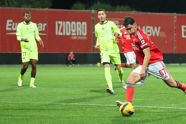 Rodrigo Rêgo durante o jogo com os flavienses - Foto: SL Benfica