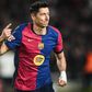 Robert Lewandowski a celebrar o 20.º golo da temporada na LaLiga