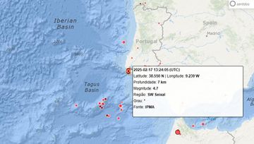 Sismo sentido em Lisboa