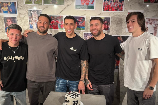 Di María mostra como celebrou os 37 anos (fotos)