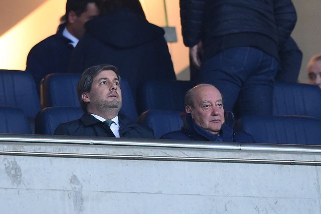 Bruno de Carvalho e Pinto da Costa durante o jogo FC Porto - Sporting, a contar para a 25 Jornada da Liga 2017/18. Estadio do Dragao no Porto. Sexta feira 2 Marco de 2018. (A BOLA/HELENA VALENTE)