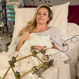 Lindsey Vonn no hospital, após a lesão grave nos Jogos Olímpicos - Foto: Lindsey Vonn/Instagram