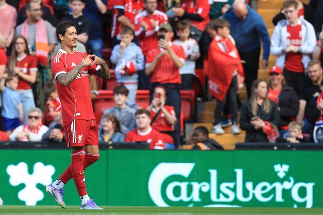 Darwin Núñez quando estava ao serviço do Liverpool