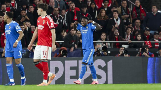 Festejo de Vinícius Jr. (Foto: Lusa/JOSE SENA GOULAO)