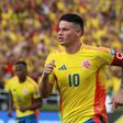 James Rodríguez com a camisola da seleção da Colômbia