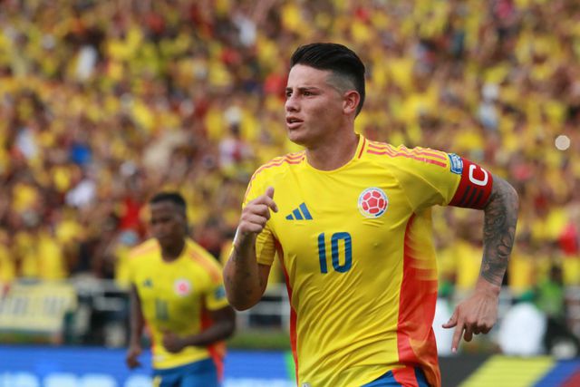 James Rodríguez com a camisola da seleção da Colômbia