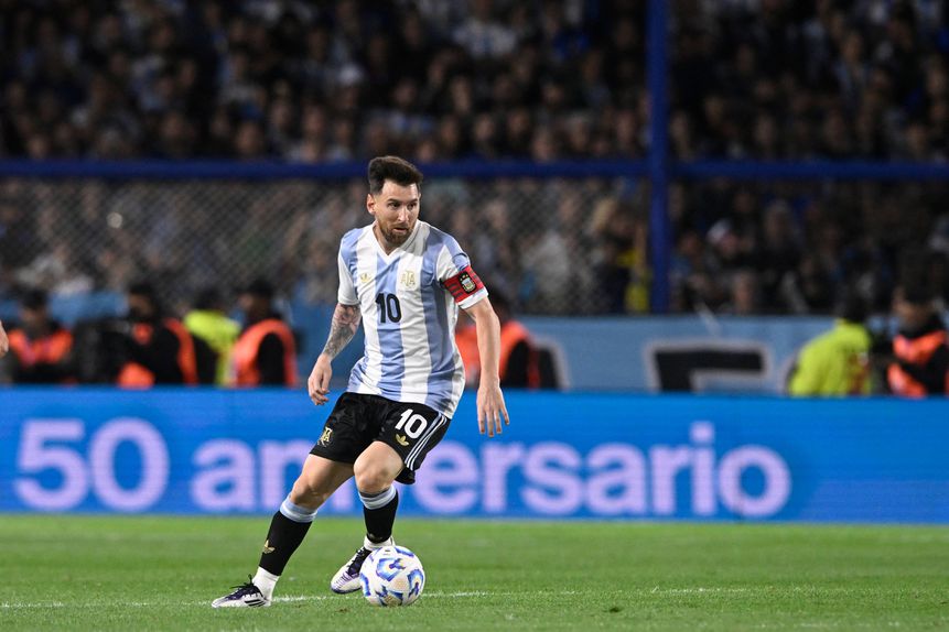 Messi com a camisola da Argentina