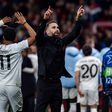 Daniel Carvajal a festejar o apuramento do Real no Metropolitano