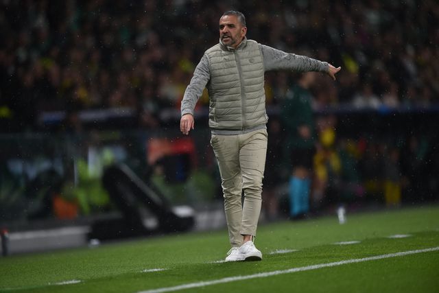 Rui Borges no banco do Sporting no jogo frente ao Bodo/Glimt - Foto: Miguel Nunes