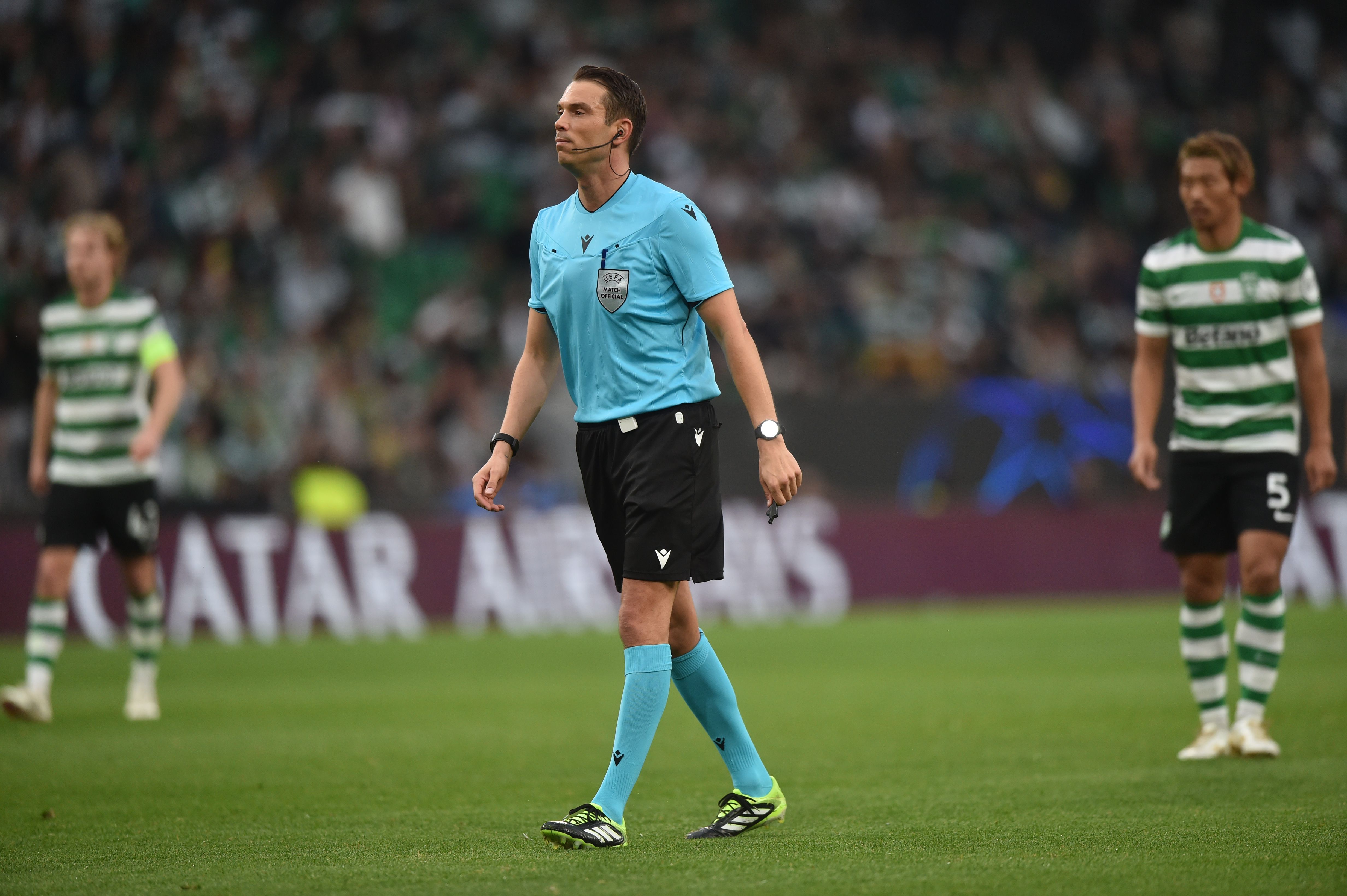 Sandro Schärer, árbitro suíço que dirigiu o Sporting-Bodo/Glimt - Foto: Miguel Nunes