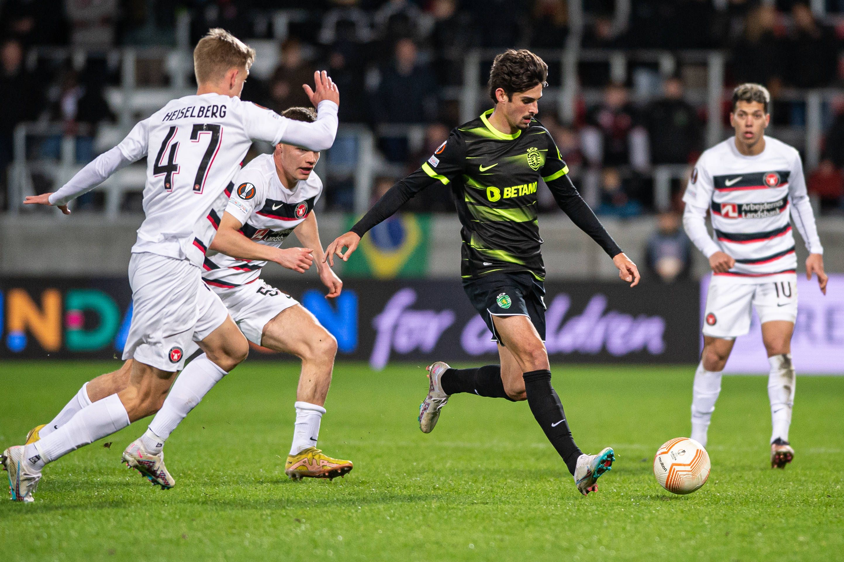 Em 2023, o Sporting bateu o Midtjylland, por 4-0, na segunda mão do play-off de acesso aos oitavos de final da UEFA Europa League