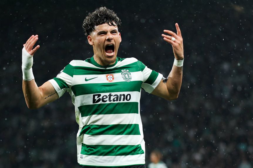 Maxi Araújo festeja golo do Sporting