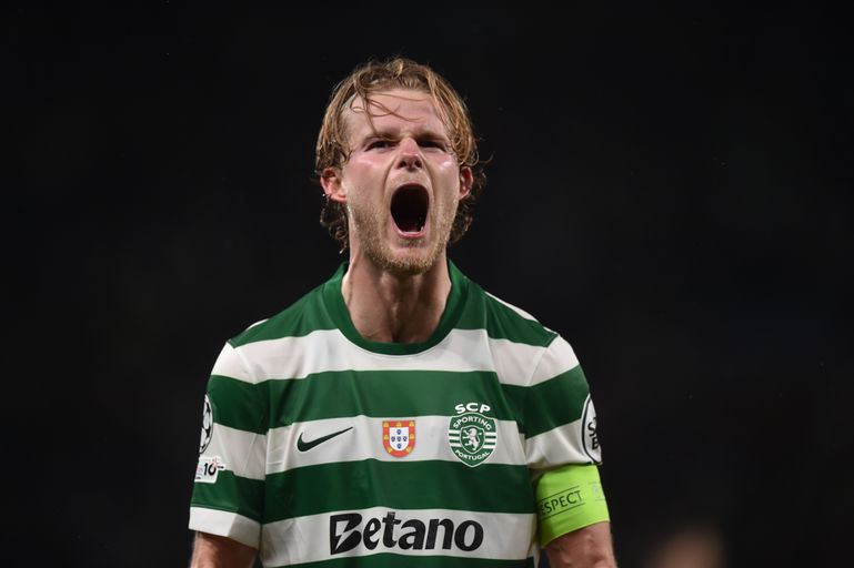 Hjulmand festeja noite histórica do Sporting com goleada ao Bodo/Glimt que valeu o apuramento para os quartos de final da Champions - Foto: Miguel Nunes