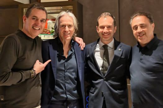 Jorge Jesus e Frederico Varandas estiveram juntos no Solar dos Presuntos (FB)