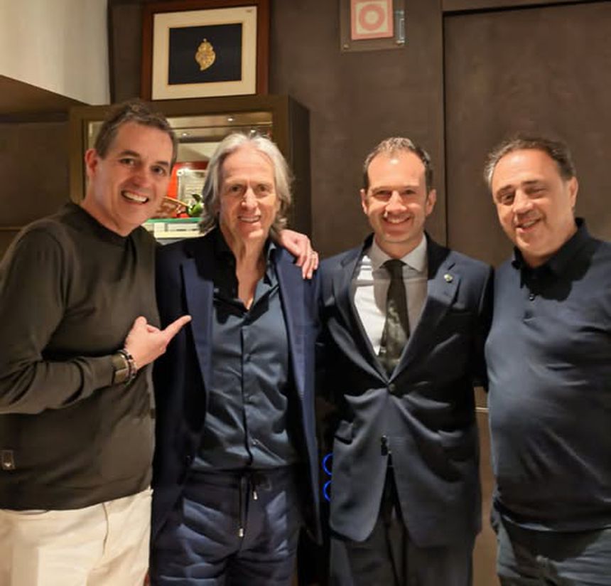 Jorge Jesus e Frederico Varandas estiveram juntos no Solar dos Presuntos (FB)