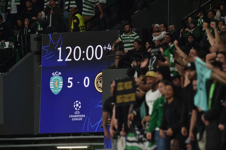 A goleada histórica do Sporting ao Bodo/Glimt que valeu o apuramento para os quartos de final da Champions - Foto: Miguel Nunes