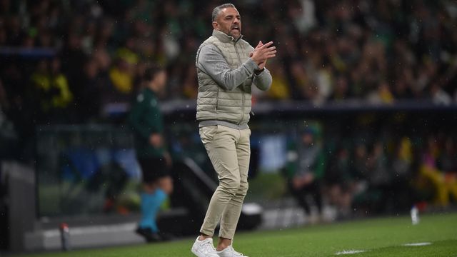 Rui Borges, treinador do Sporting. Foto: Miguel Nunes