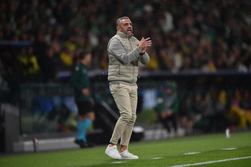 Rui Borges reagiu à noite histórica em Alvalade. Foto: Miguel Nunes