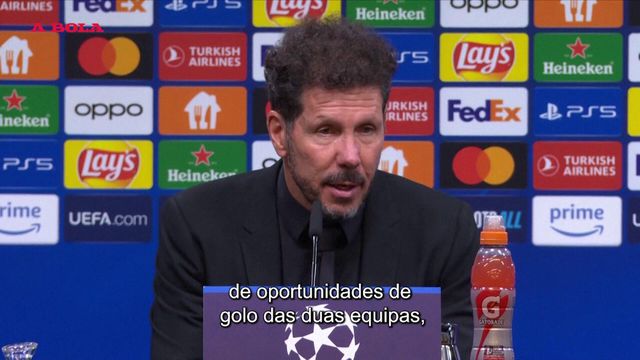 Simeone: «Nos dois jogos, tivemos as melhores oportunidades»