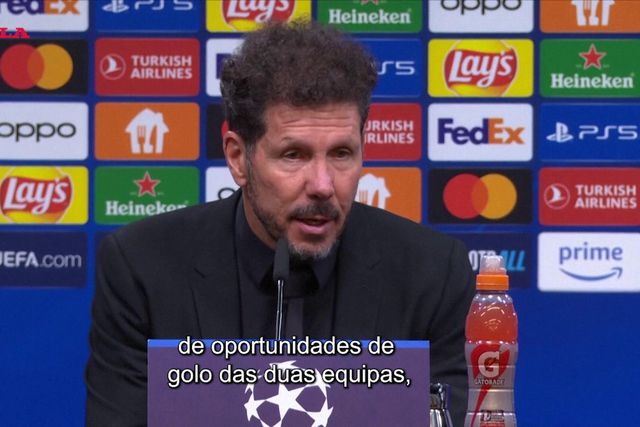 Simeone: «Nos dois jogos, tivemos as melhores oportunidades»