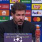 Simeone: «Nos dois jogos, tivemos as melhores oportunidades»