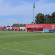 O treino do Benfica antes da partida para Marselha
