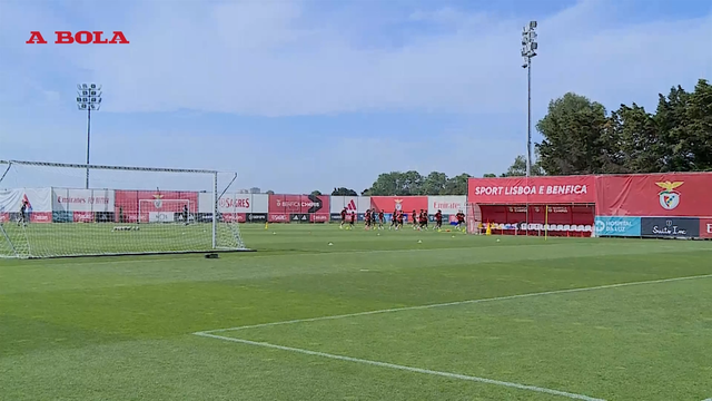 O treino do Benfica antes da partida para Marselha