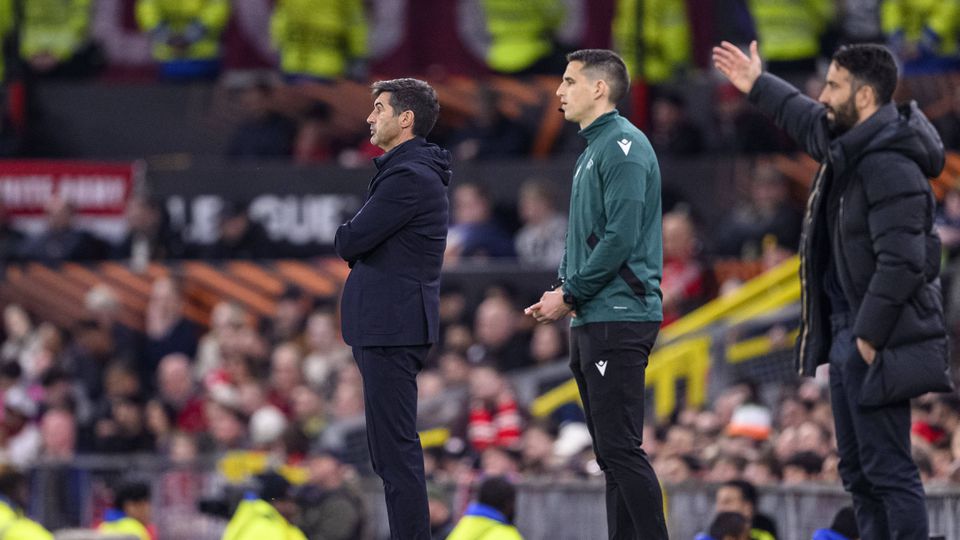 Paulo Fonseca, treinador do Lyon, em Old Trafford