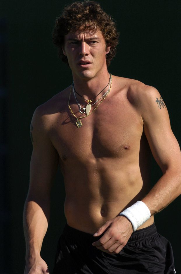 Marat Safin durante um treino em 2005