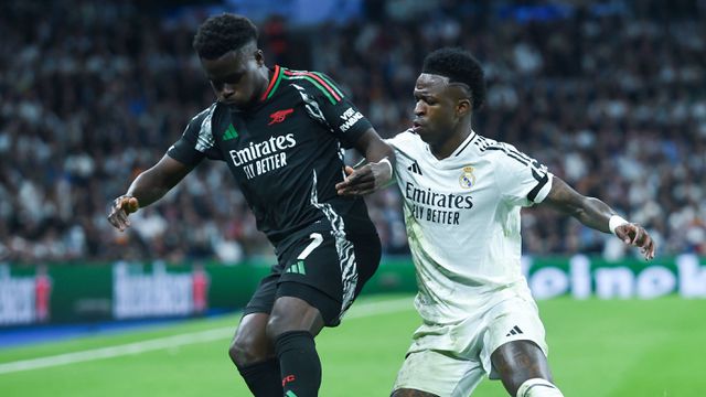 ‘Fair play’ entre Vini Jr. e Saka após o Real Madrid-Arsenal