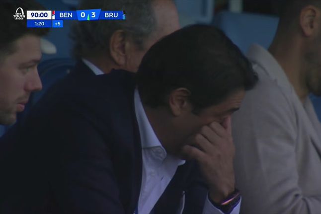 A desilusão de Rui Costa pela derrota na Youth League