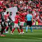 Rafa e Ríos, no jogo com o Nacional