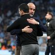 Pep Guardiola bateu Mikel Arteta na final da Taça da Liga inglesa em março