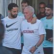 Ruben Amorim e José Mourinho em 2022 — Foto: André Alves