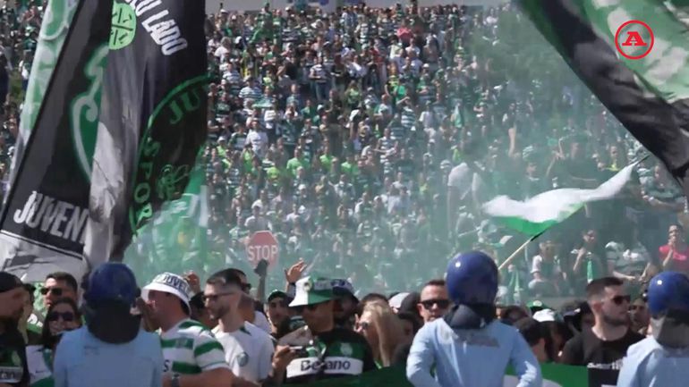 Adeptos eufóricos em Alvalade